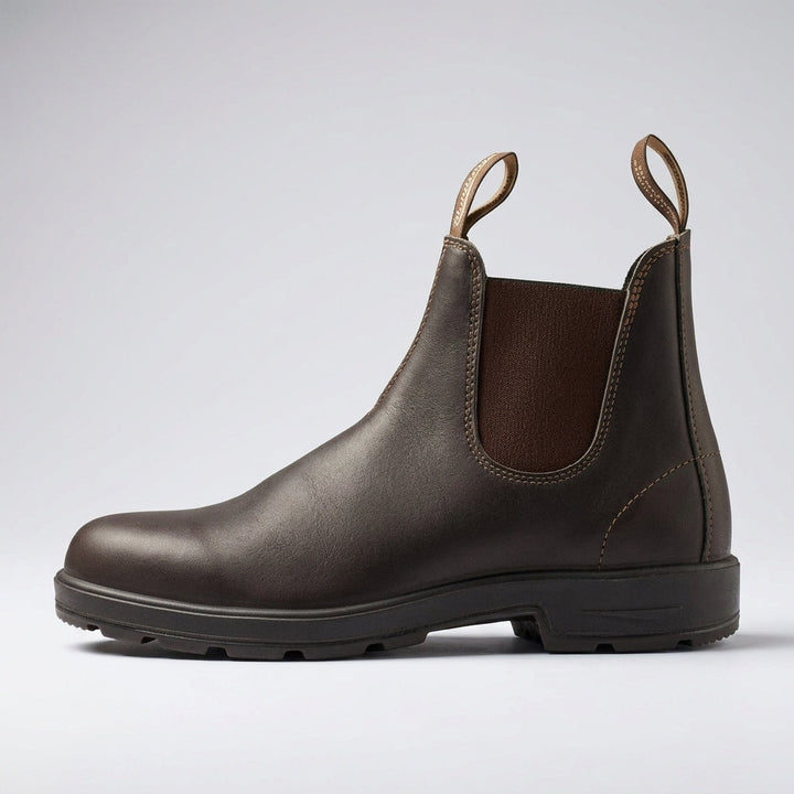 Chelsea Boots Femme en Cuir | Tige Montante et Semelle Épaisse in Chocolat#couleur_chocolat