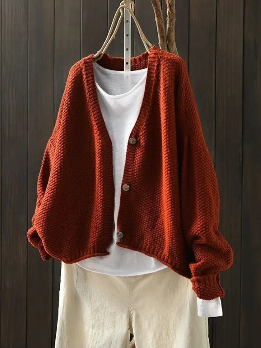 Gilet en Laine Femme | Maille Épaisse et Coupe Décontractée in Camel#couleur_camel