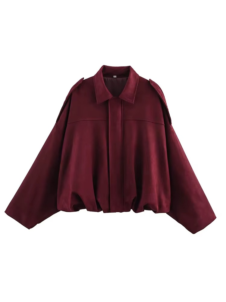 Bomber Femme Vintage Oversize | Coupe Ample et Cinq Coloris in Bordeaux#couleur_bordeaux