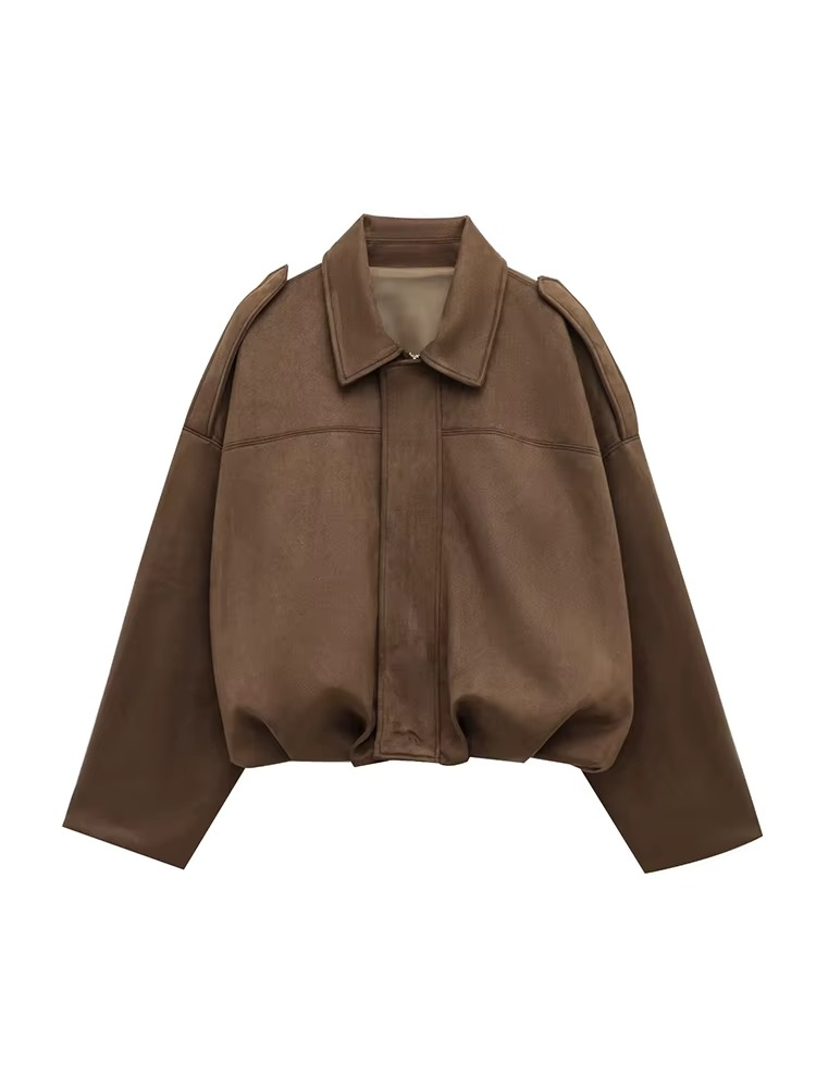 Bomber Femme Vintage Oversize | Coupe Ample et Cinq Coloris in Camel#couleur_camel
