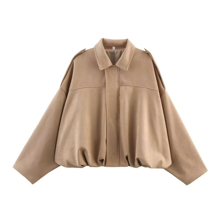 Bomber Femme Vintage Oversize | Coupe Ample et Cinq Coloris in Beige#couleur_beige