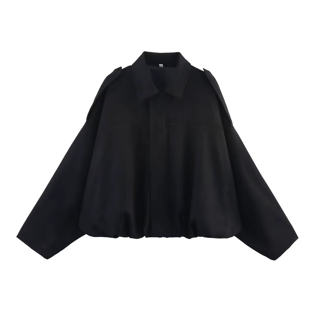 Bomber Femme Vintage Oversize | Coupe Ample et Cinq Coloris in Noir#couleur_noir